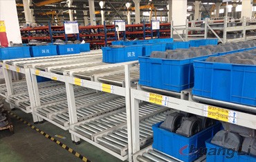 常州國(guó)茂減速電機(jī)零部件存儲(chǔ)式輥道貨架